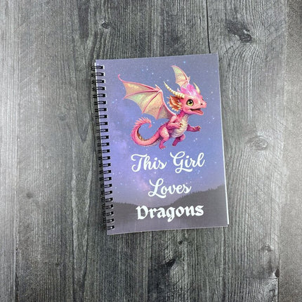 DELETE Girl Loves Dragons Notebook