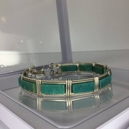 SS - Turquoise 4x13m Bangle