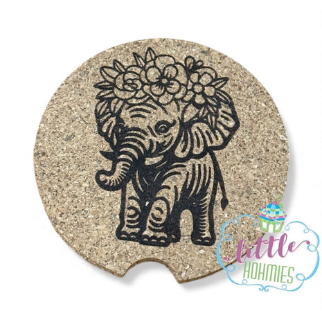 Cork Car Coaster CCC - Elephant