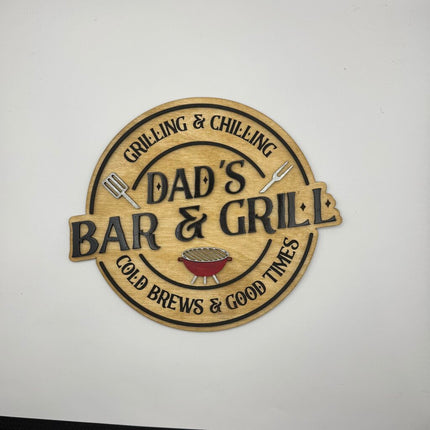 Dad's Bar & Grill Sign