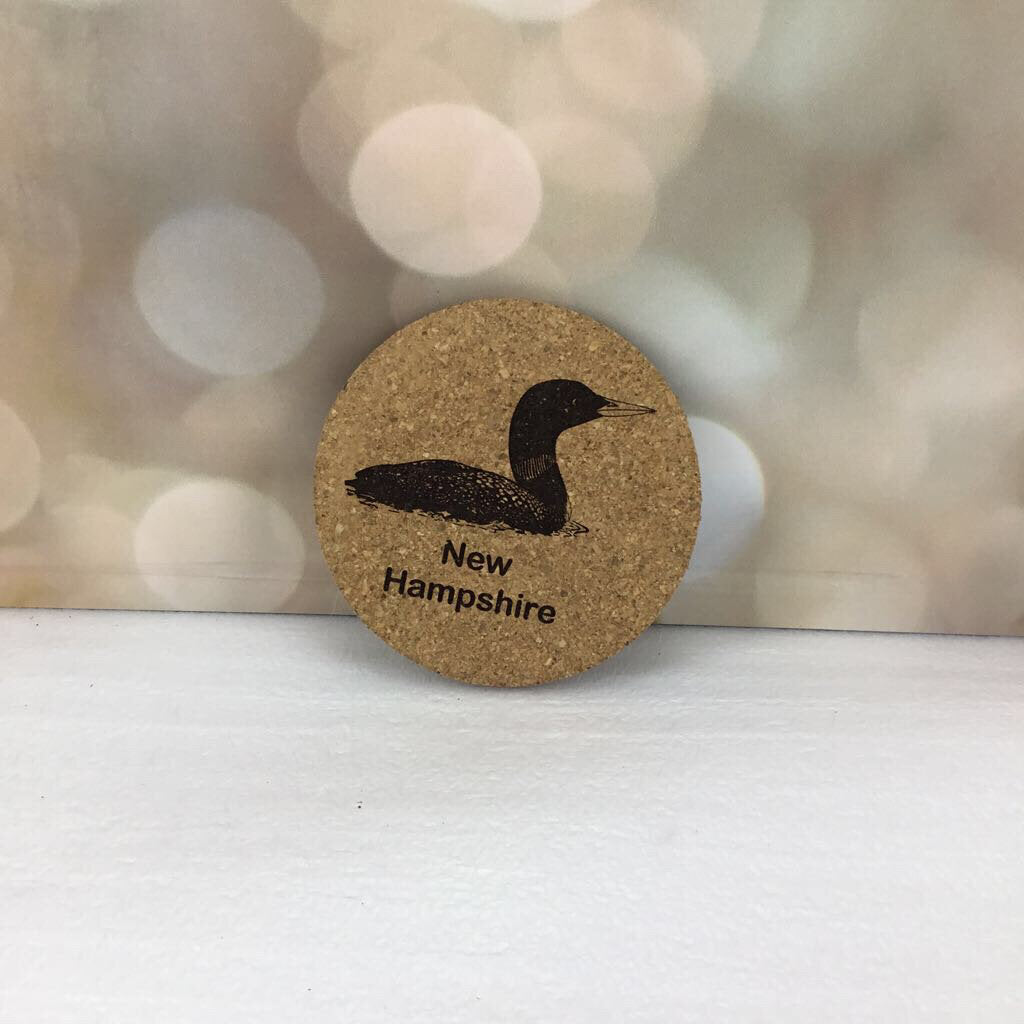 LOON 4" Round Cork Coaster