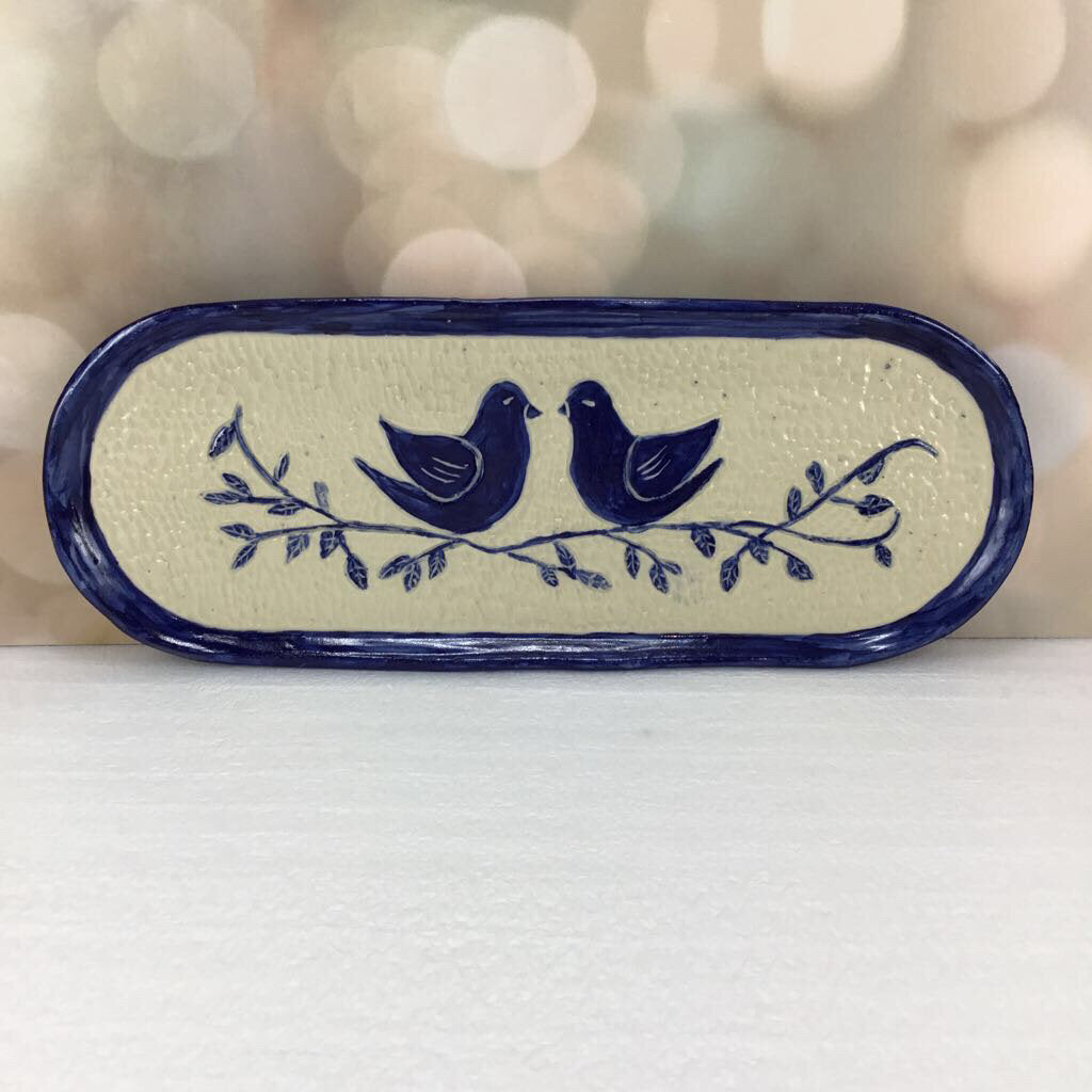 Sgraffito Birds Small Tray