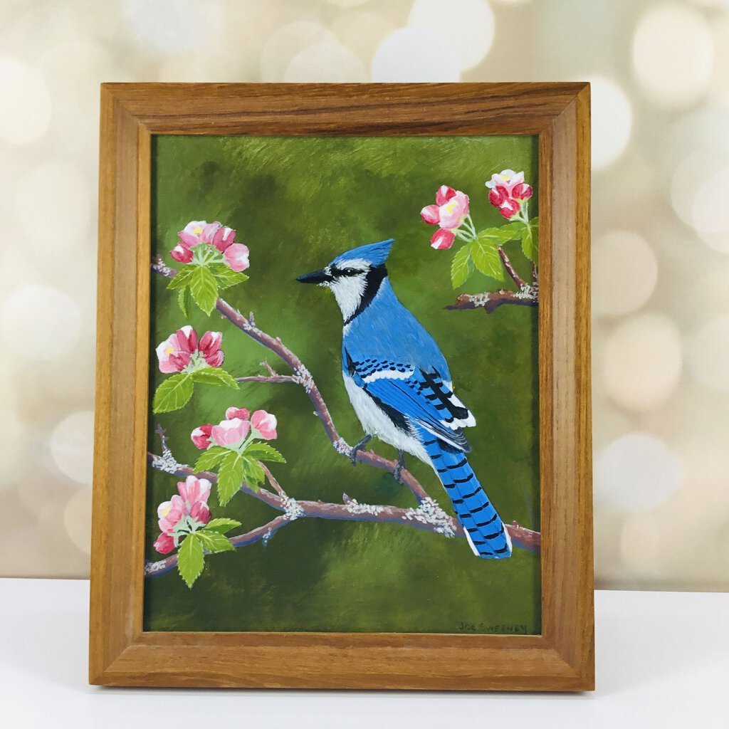 Acrylic Painting, Blue Jay II