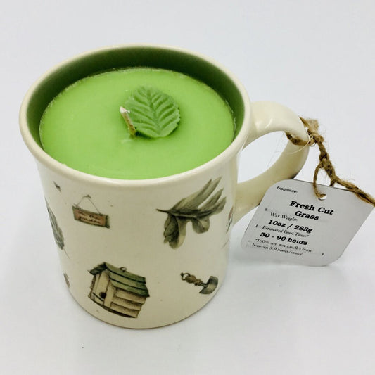 Fresh Cut Grass - Mug Candle - 100% Soy Wax