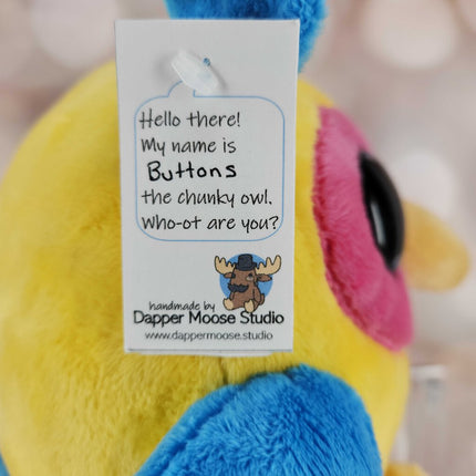 Chunky Owl Plushie - Yellow