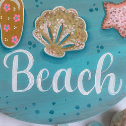 BEACH LIFE sign 12X12 round - view 3