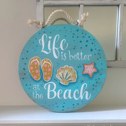 BEACH LIFE sign 12X12 round - view 5