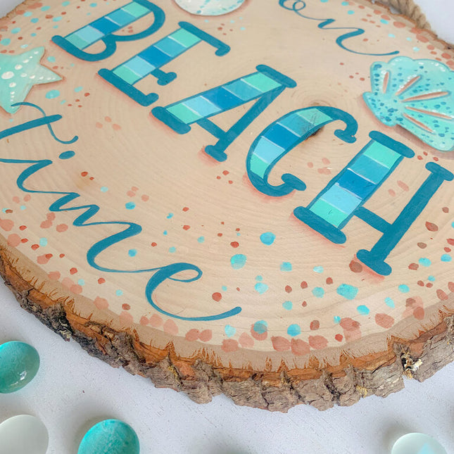 BEACH TIME WOOD SLICE