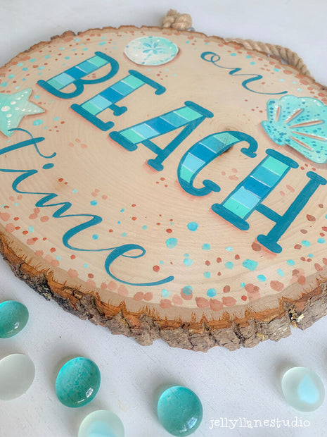 BEACH TIME WOOD SLICE