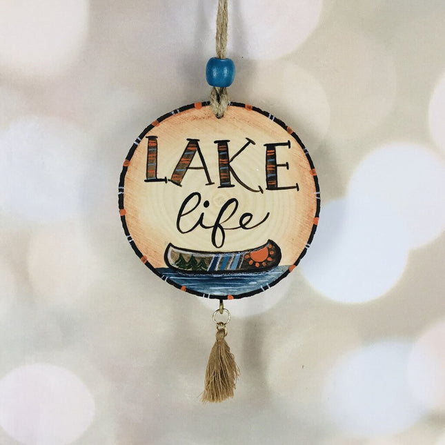 LAKE LIFE canoe ornament