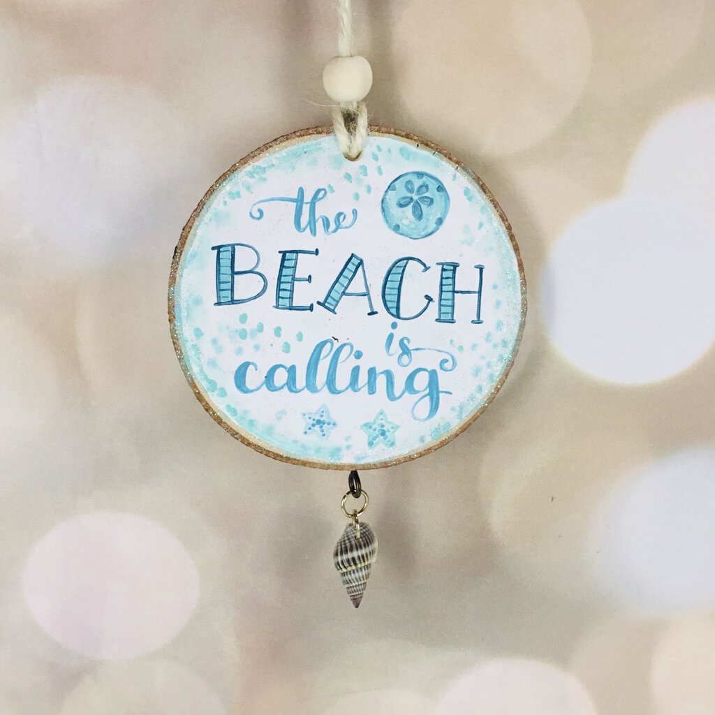 BEACH IS CALLING ornament