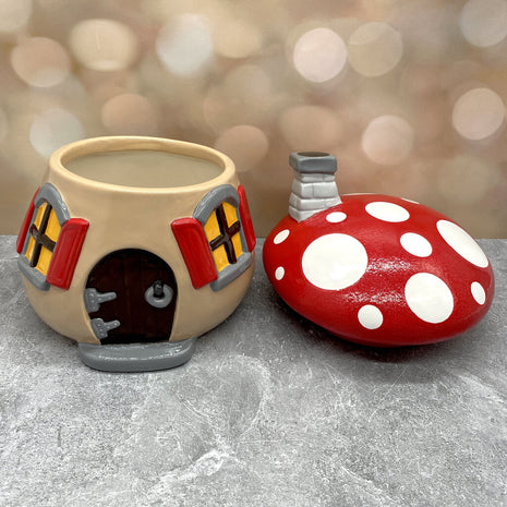 Mushroom House Canister Jar