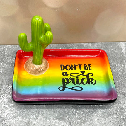 Cactus Tray Don't be a Prick Trinket Ring Holder