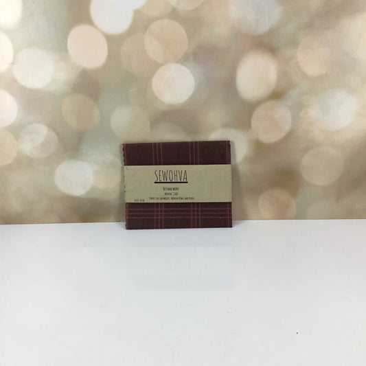 Medium beeswax wrap- burgundy plaid