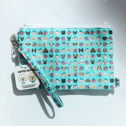 Limited Edition Animal Lovers Wristlet - Mint Pups Small