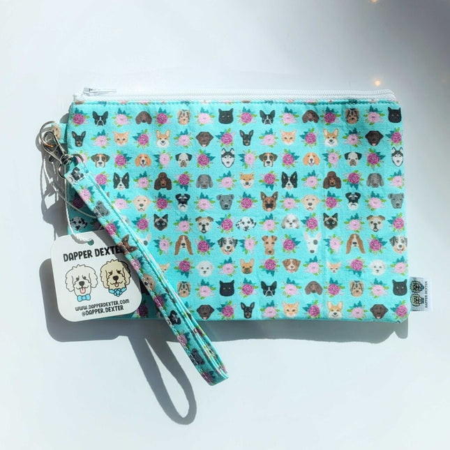 Limited Edition Animal Lovers Wristlet - Mint Pups Small