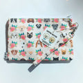Limited Edition Animal Lovers Wristlet - Beige Pets