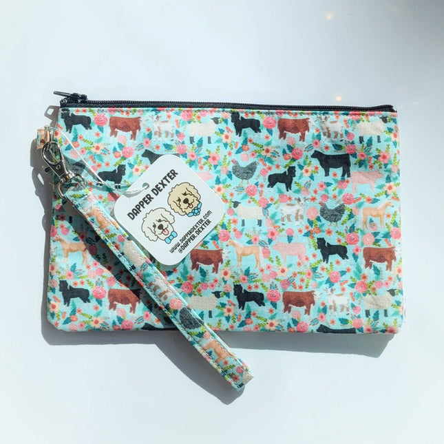 Limited Edition Animal Lovers Wristlet - Mint On the Farm