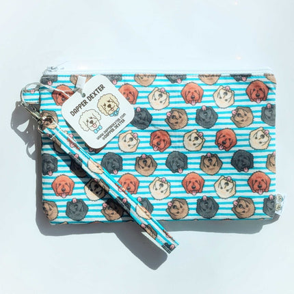 Limited Edition Animal Lovers Wristlet - Tongues Out Blue Stripe