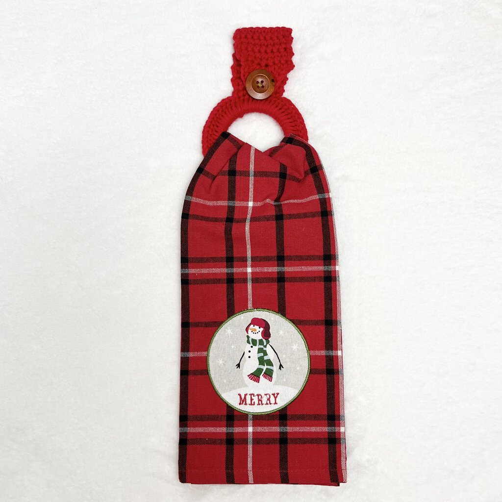 Hanging Towel Set - Merry with Snowman