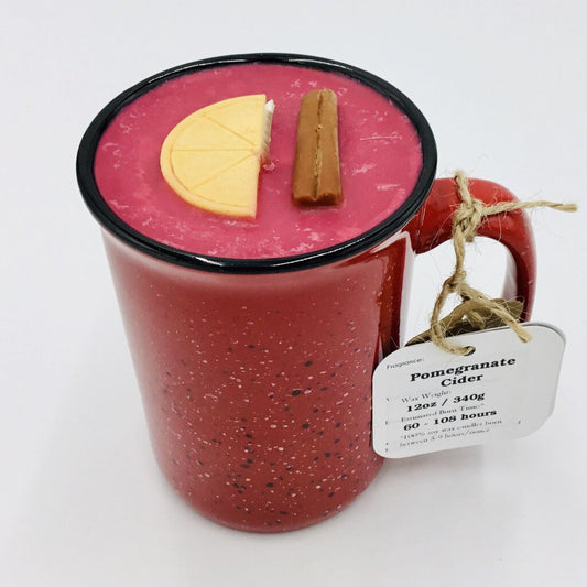 Pomegranate Cider - Mug Candle - 100% Soy Wax