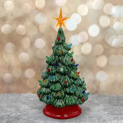 *PRE-ORDER: Vintage Light Up Shelf Tree (Narrow) Green - view 1
