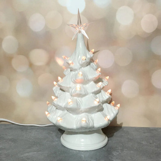 PRE-ORDER: Vintage Light Up Tree White Small