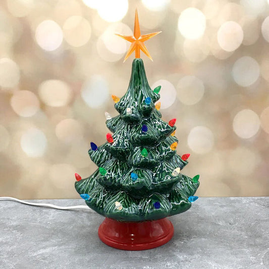 PRE-ORDER: Vintage Light Up Tree Green Small