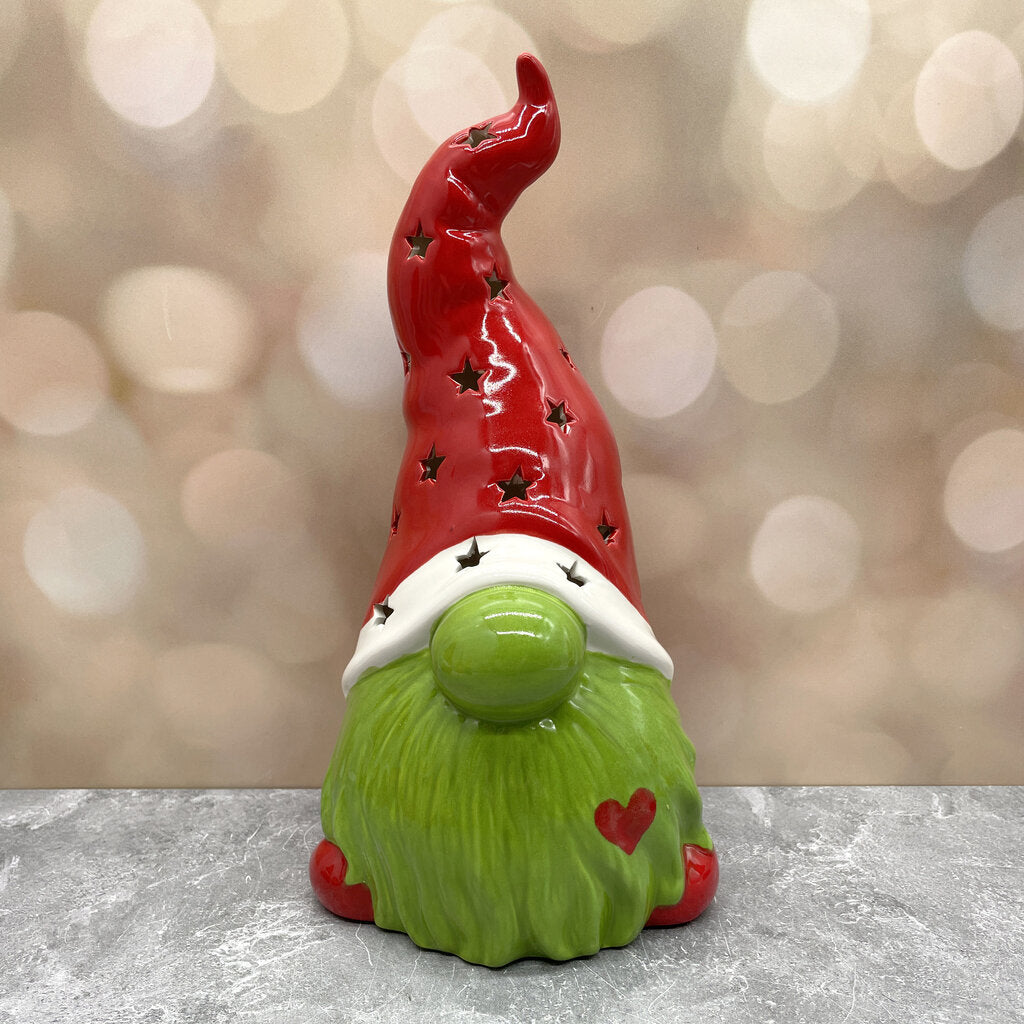 *PRE-ORDER: Green Santa Gnome Lantern Large