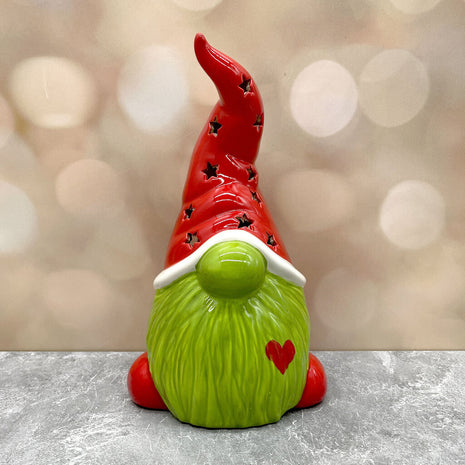 *PRE-ORDER: Green Santa Gnome Lantern Small