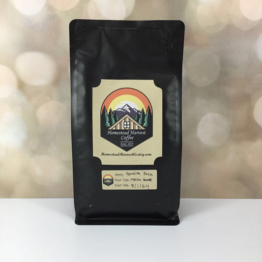 Hawaiian Kona Whole Bean Coffee (Homestead Harvest Coffee, 12 Oz Bags, Medium Roast)