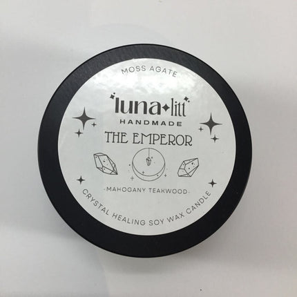 The Emperor Tarot Candle Tin