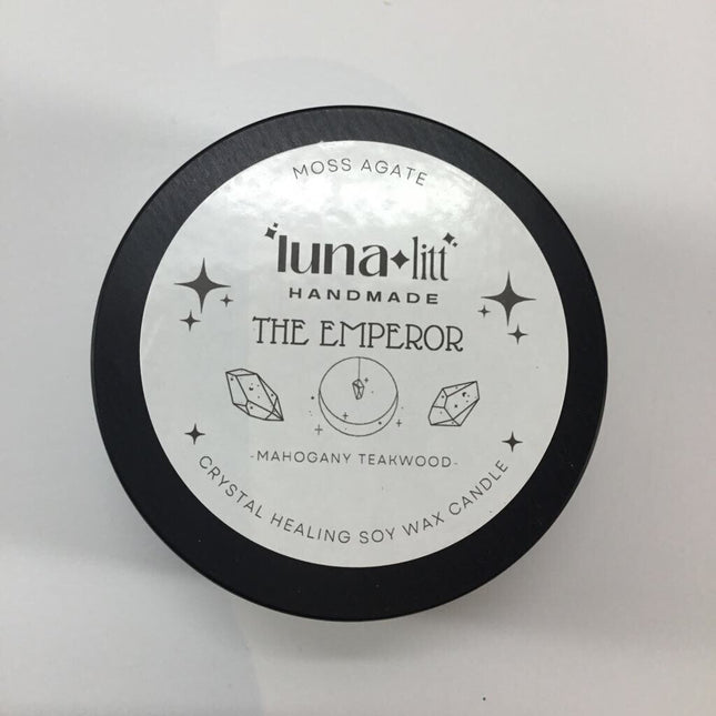 The Emperor Tarot Candle Tin
