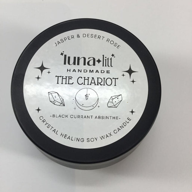 The Chariot Tarot Candle Tin