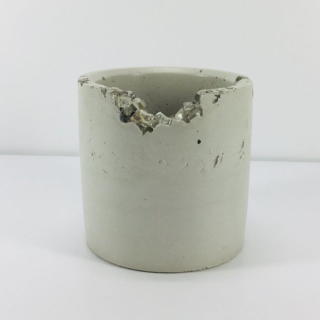Cylindrical Pot w/ Crystal Accent