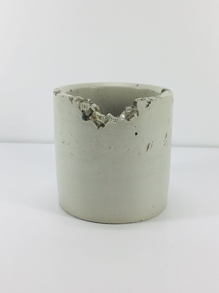 Cylindrical Pot w/ Crystal Accent