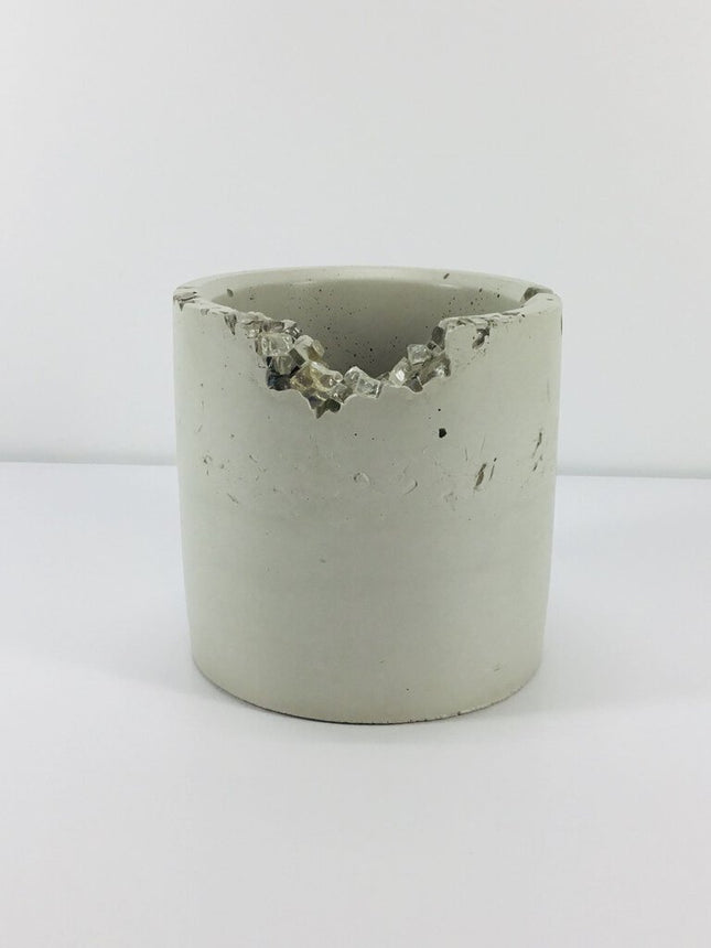 Cylindrical Pot w/ Crystal Accent