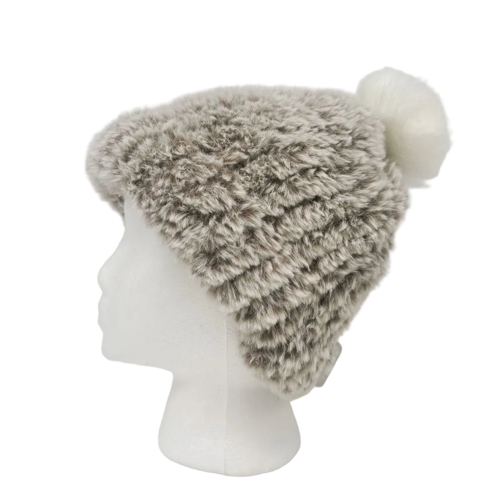 Loom Knit Winter Hat / Beanie - Bear