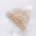 Loom Knit Winter Hat / Beanie - Blonde Elk