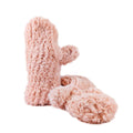 Loom Knit Winter Mittens - Pink Poodle