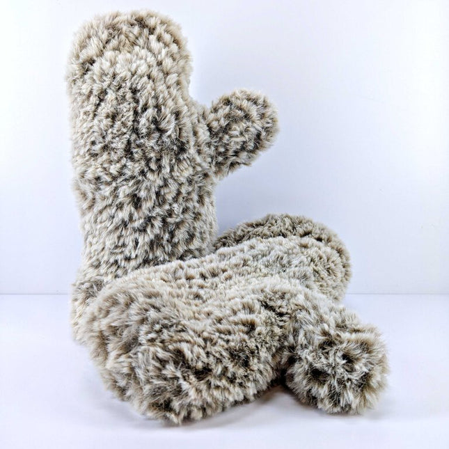 Loom Knit Winter Mittens - Bear