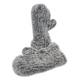 Loom Knit Winter Mittens - Mink