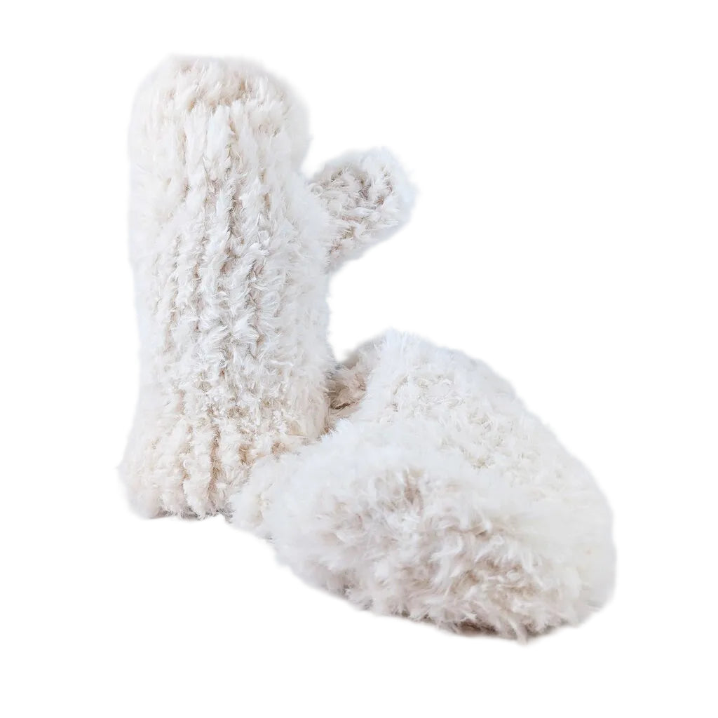 Loom Knit Winter Mittens - Baked Alaska
