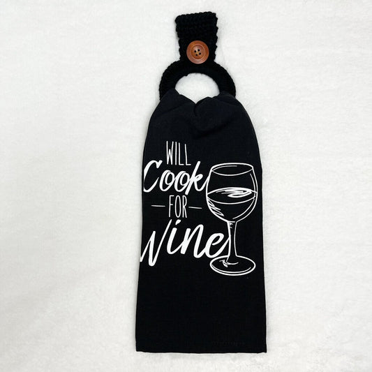 Hanging Towel Set - Will Cook For Wine