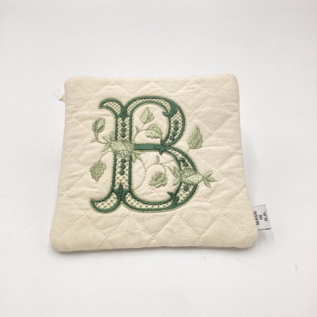 Embroidered Alphabet Initial Trivets