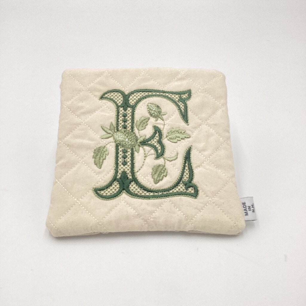 Embroidered Alphabet Initial Trivets