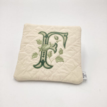 Embroidered Alphabet Initial Trivets
