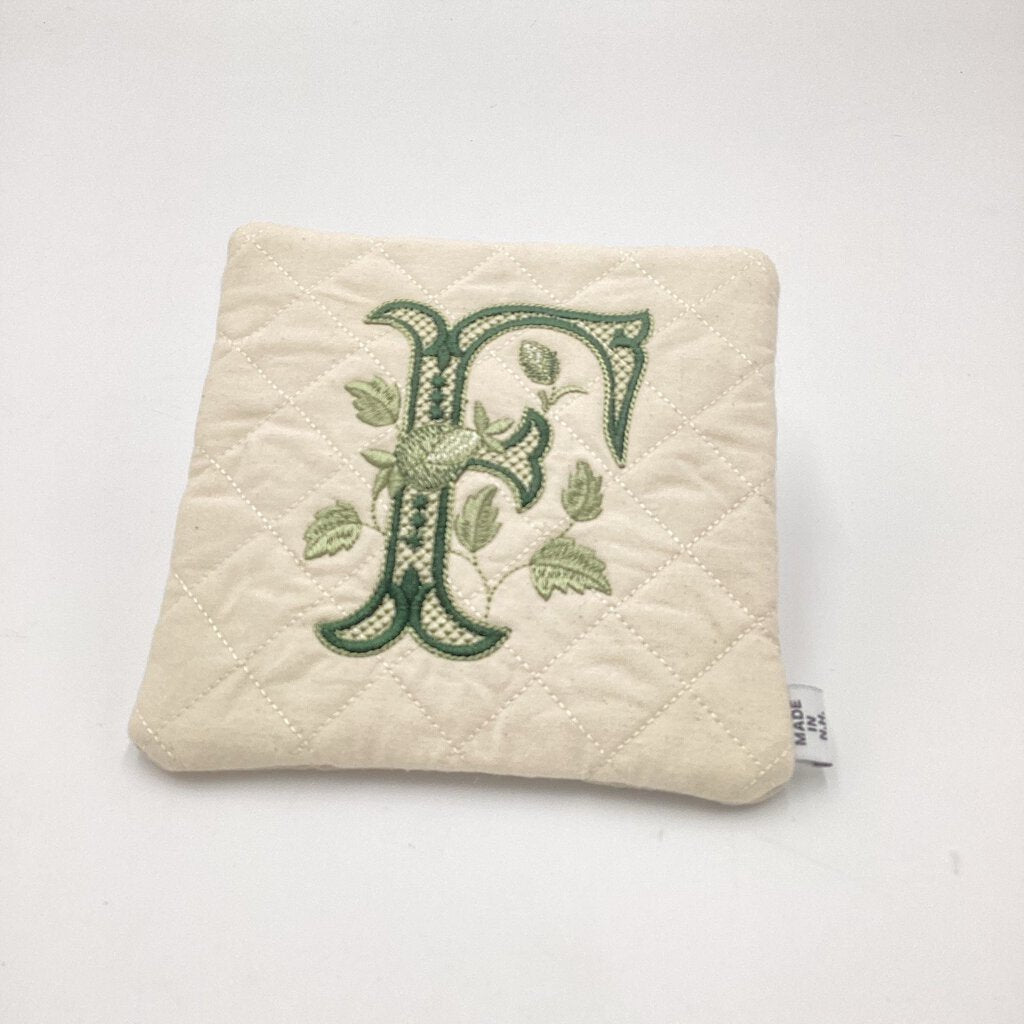 Embroidered Alphabet Initial Trivets