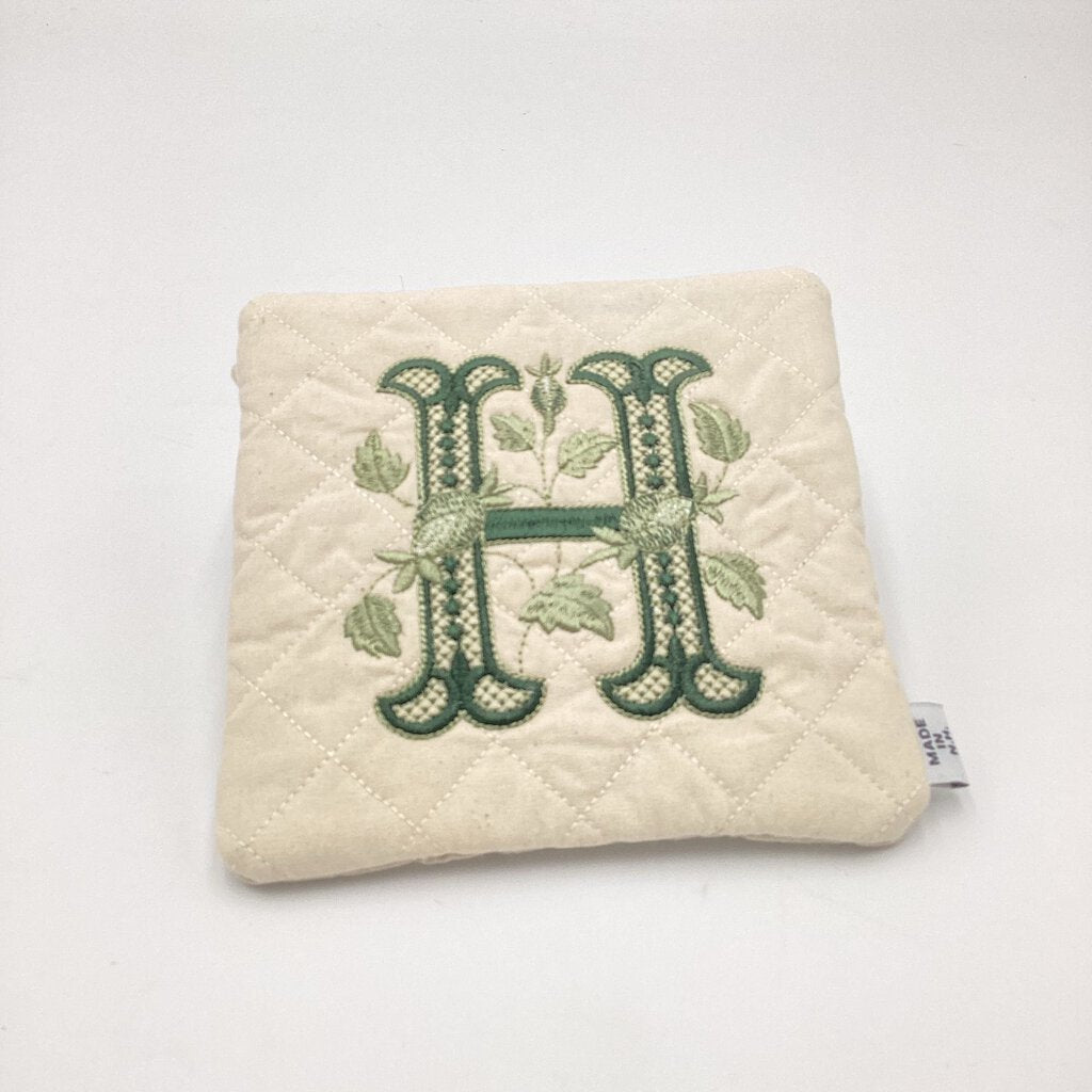 Embroidered Alphabet Initial Trivets