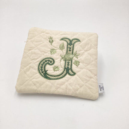 Embroidered Alphabet Initial Trivets